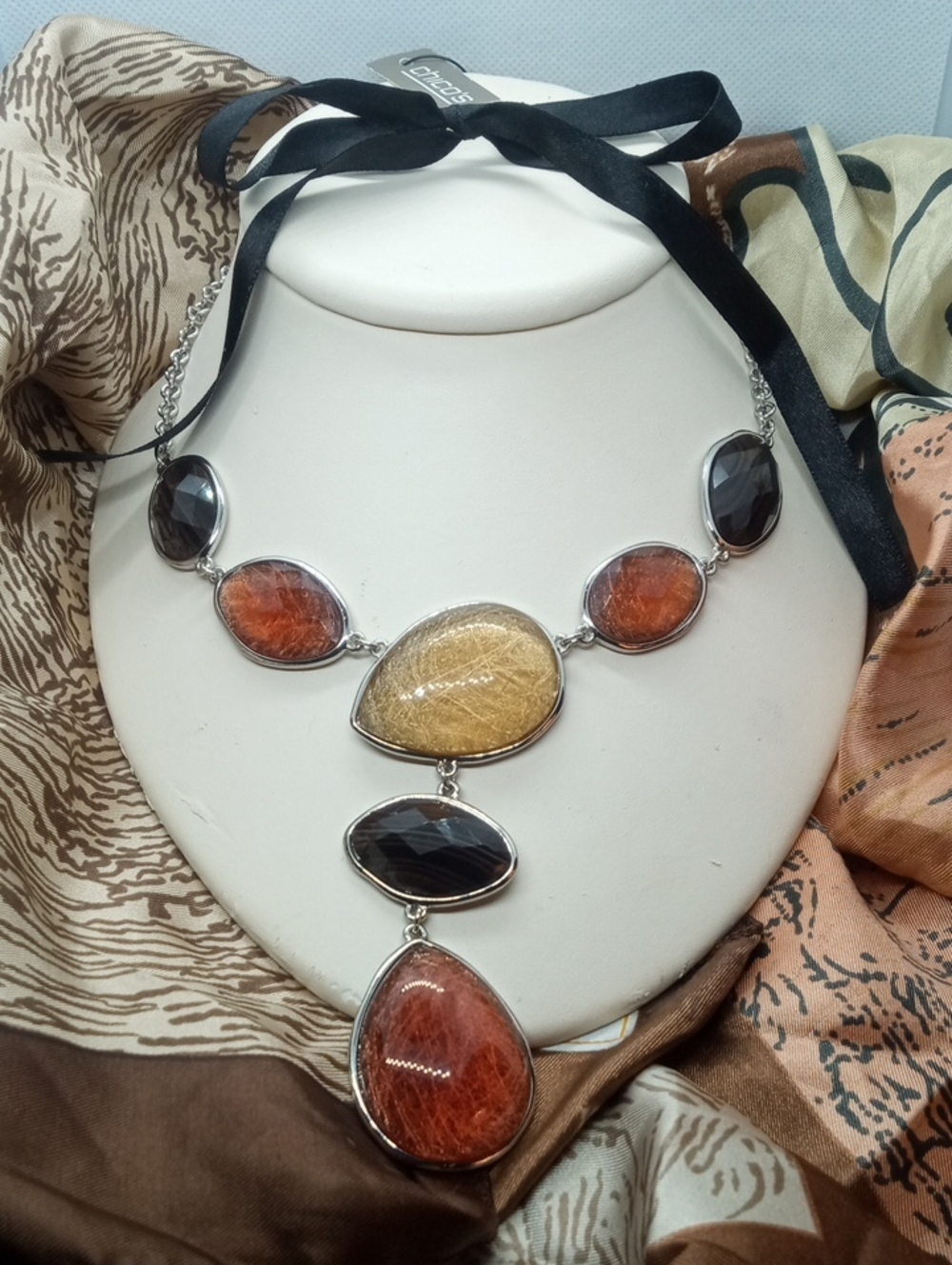 CHICO'S ACRYLIC DROP NECKLACE